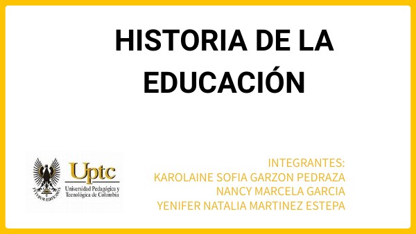 La historia de la educación