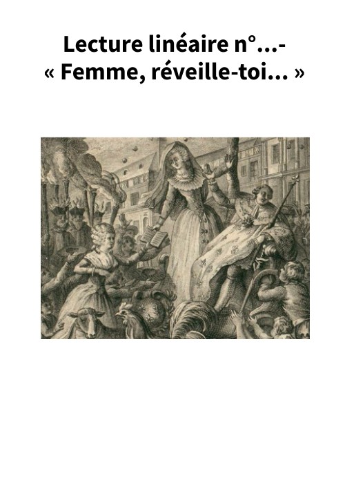 Lecture linéaire "Femme, réveilletoi" Olympe De Gouges
