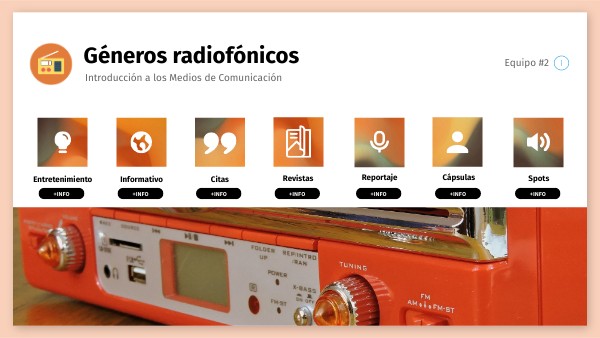 Infografía Géneros de Radio