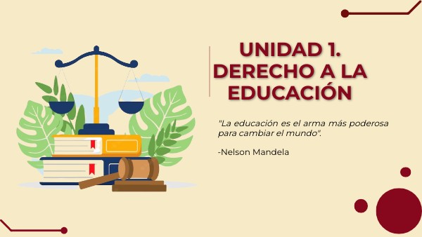 Unidad 1. Derecho a la educación
