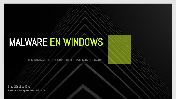 MALWARE EN WINDOWS
