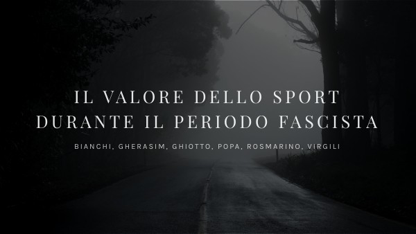 sport e fascismo