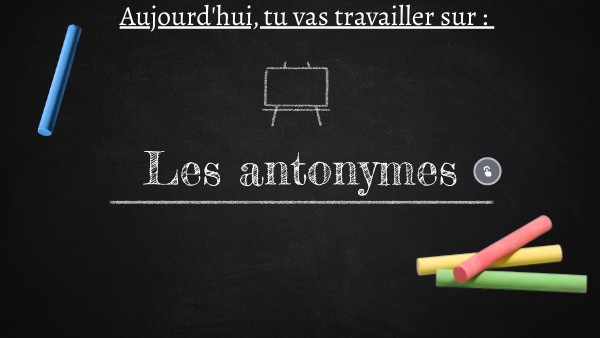 Les antonymes