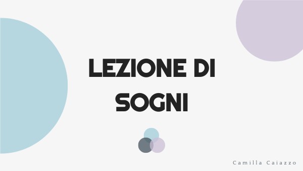 lezione di sogni