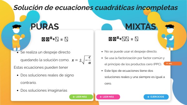 solución ec. puras y mixtas