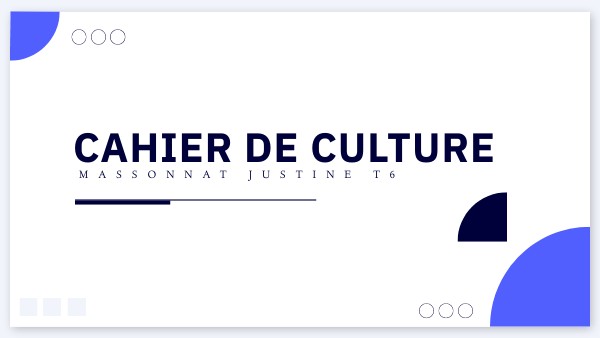cahier de culture