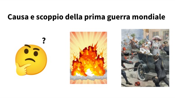 Causa e Scoppio della prima guerra mondiale