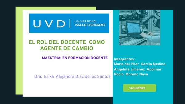 El rol del docente como agente de cambio