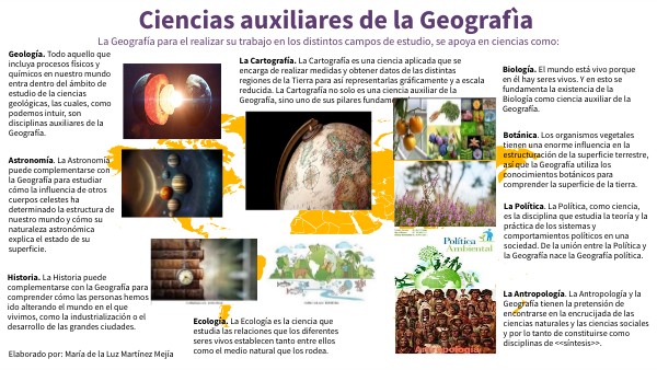 CIENCIAS AUXILIARES DE LA GEOGRAFIA