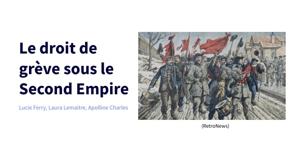 Exposé sur le droit de grève