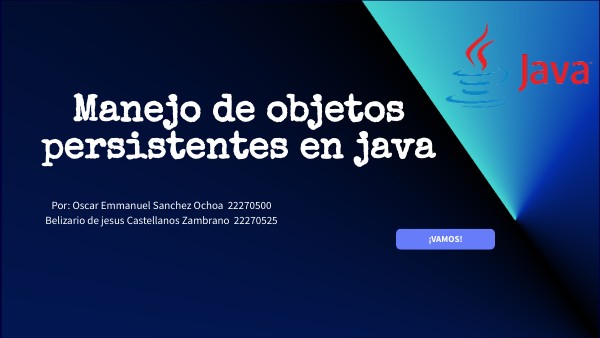Manejo de Objetos Persistentes en Java