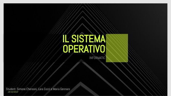 Che Cosa E Il Sistema Operativo il sistema operativo