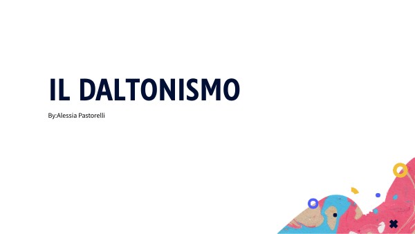 Il daltonismo