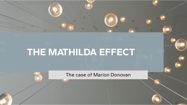 The Matilda Effect