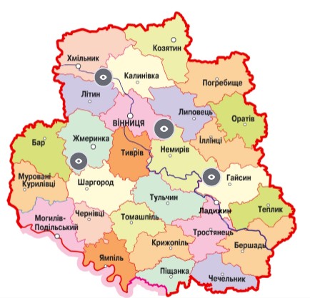 Карта Вінницької області