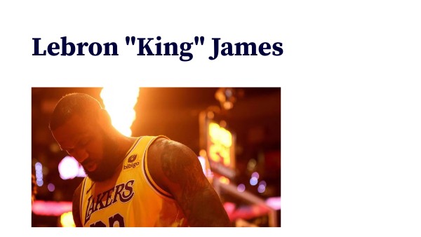 Lebron "King" James