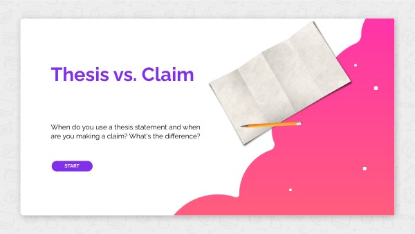 Thesis, Claim, Counterclaim