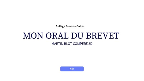 Page De Garde Brevet MON ORAL BREVET