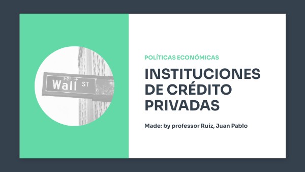 INSTITUCIONES DE CRÉDITO FINANCIERAS
