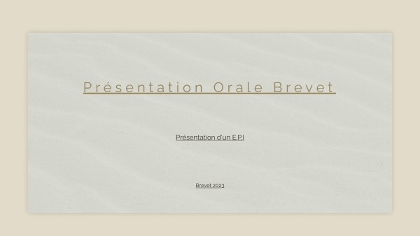 Oral De Brevet Page De Garde view.genial.ly