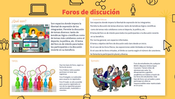 infografía foros de discusión