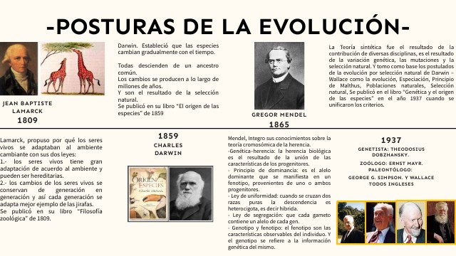Actividad integradora 1. Posturas de la evolución.