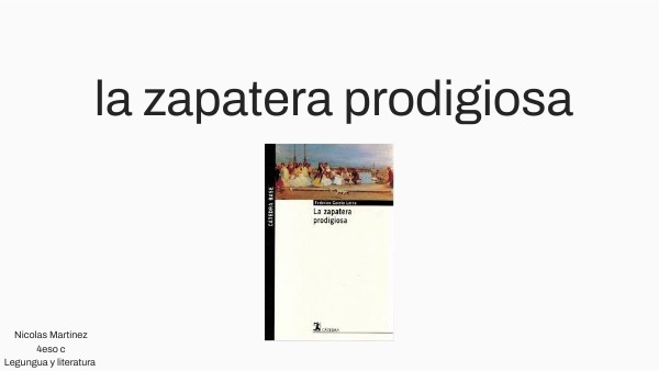la zapatera prodigiosa