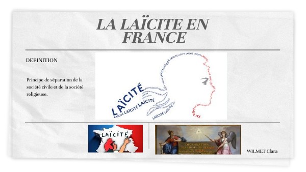 LAÏCITE EN FRANCE
