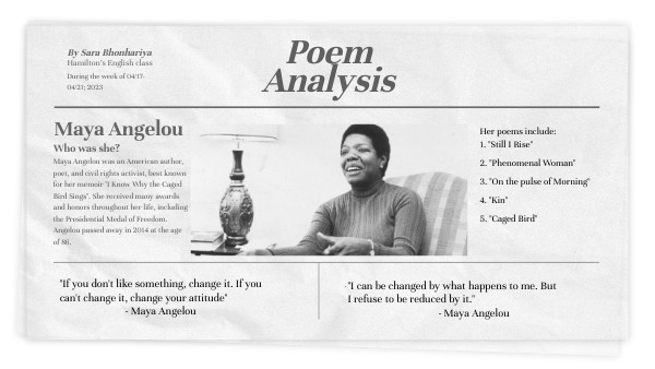 Maya Angelou Poem Analysis