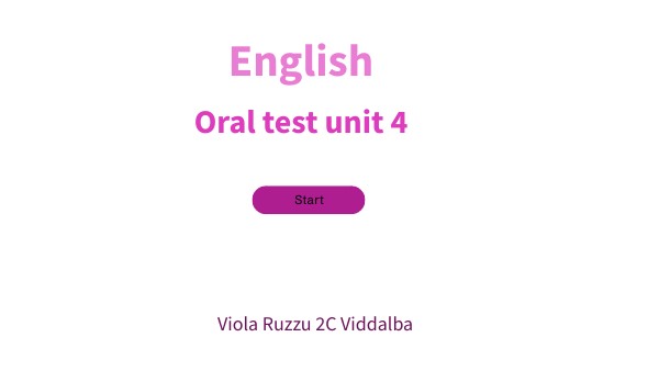 Junior Exploer 4 Test Unit 4 - English oral test (unit 4 )