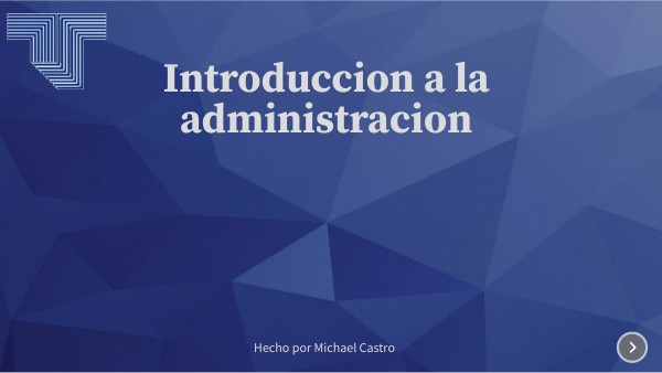 Introduccion a la administracion