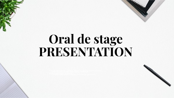 ORAL DE STAGE
