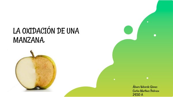 OXIDACIÓN DE UNA MANZANA