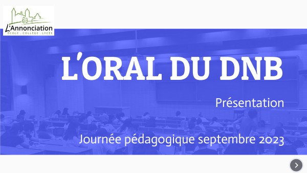 Dnb Page De Garde Présentation oral DNB