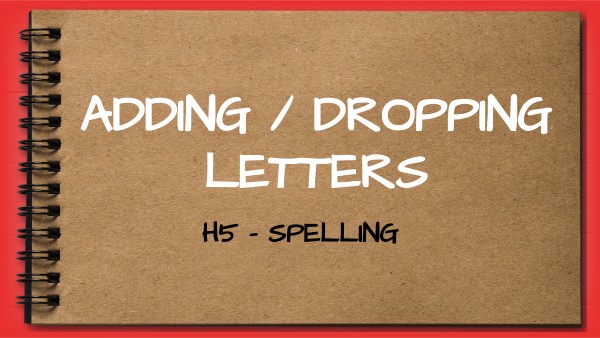 Dropping And Adding Letters _ Spelling Rules – LECAGR