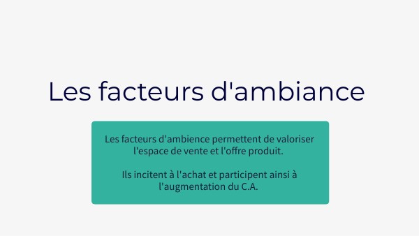 EC - 9.2 Les facteurs d'ambiance