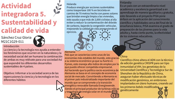 Sustentabilidad y calidad de vida
