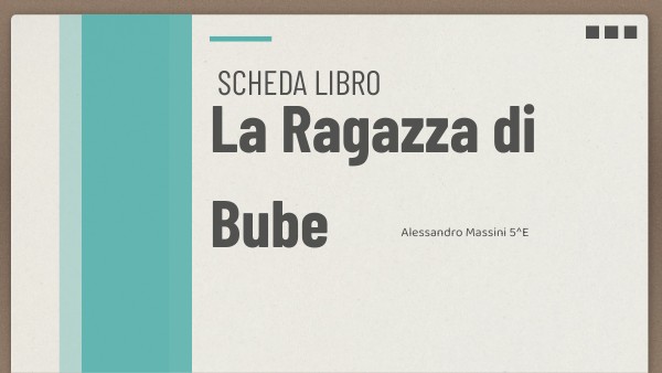 Scheda Libro Ragazza di Bube