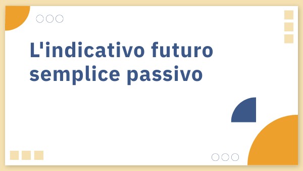 Futuro semplice passivo