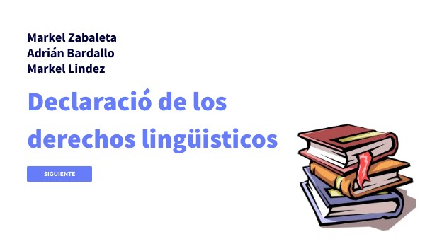 Declaración de los derechos lingüísticos