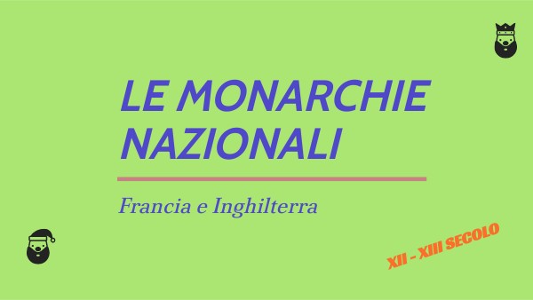 MONARCHIE NAZIONALI (Francia e Inghilterra)