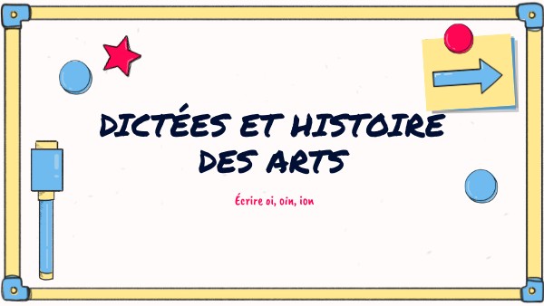 Page De Garde Dictée Et Histoire Des Arts Dictée histoire des arts 6