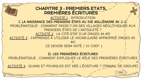 Premiers Etats, premières écritures 6e