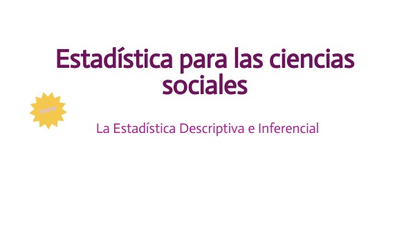 Estadística para las ciencias sociales