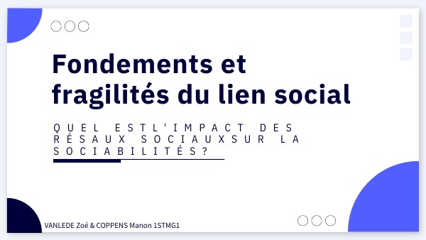 Fondements et fragilités du lien social
