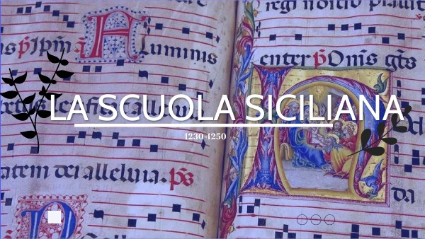 LA SCUOLA SICILIANA