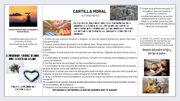 Cuales Son Los 14 Puntos De La Cartilla Moral