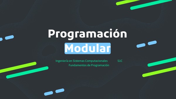 Programación Modular
