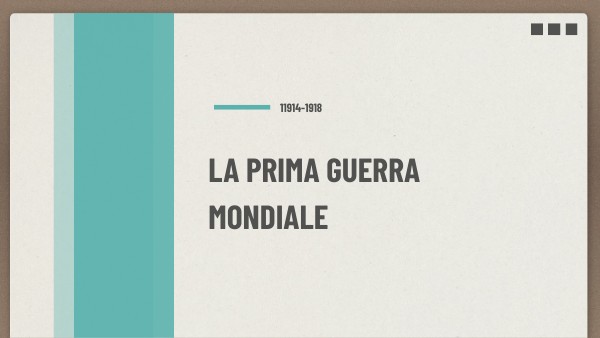 COME INIZIA LA I GUERRA MONDIALE