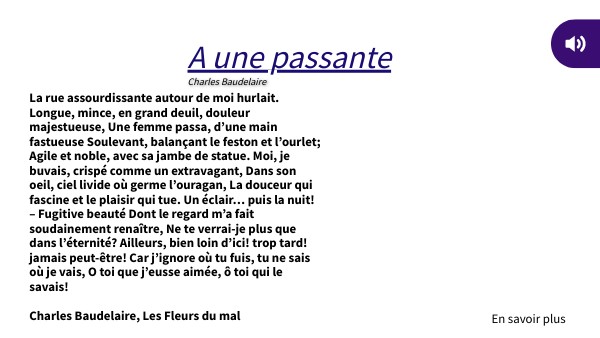A une passante